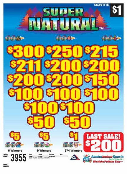 Super Natural 3W $1 8@$200 (1@$300) $1B 19% 3955 LS