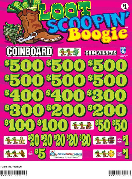Loot Scoopin' Boogie Coinboard 3W $1 6@$500 $1B 24% 8280