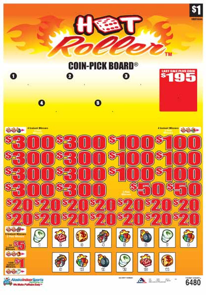 Hot Roller Coin-Pick Board 5W $1 8@$300 $1B 25% 6480 LS