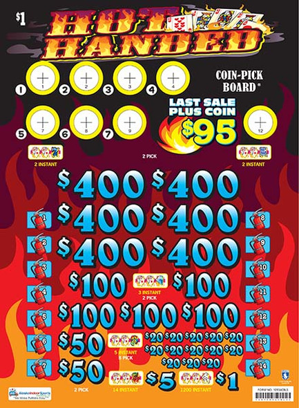 Hot Handed Coin Pick-Board 3W $1 6@$400 $1B 29% 6480 LS
