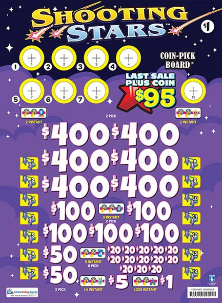 Shooting Stars Coin Pick-Board 3W $1 6@$400 $1B 29% 6480 LS