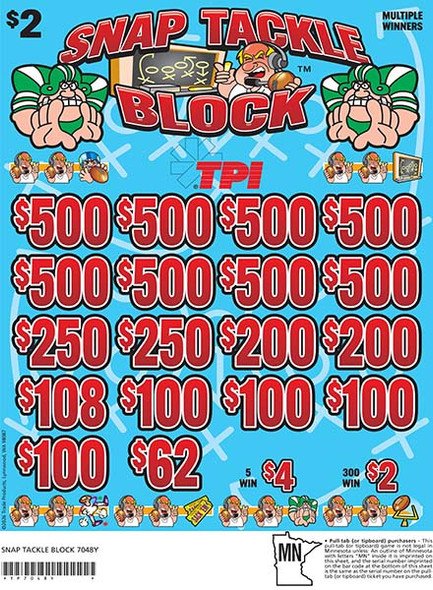 Snap Tackle Block 3W $2 8@$500 $2B 24% 3960