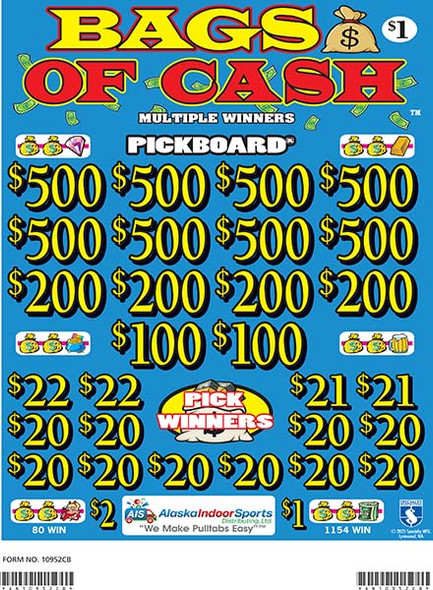 Bags of Cash PK 3W $1 8@$500 $1B 18% 8000