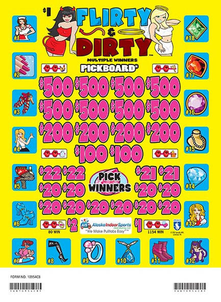 Flirty and Dirty PK 3W $1 8@$500 $1B 18% 8000