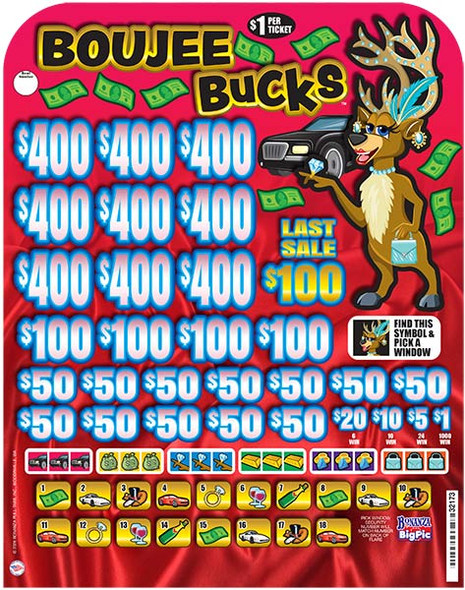 Boujee Bucks Big Pic 3W $1 9@$400 $1B 25% 8000 LS