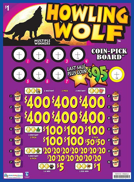 Howling Wolf Coin Pick-Board 3W $1 6@$400 $1B 29% 6480 LS