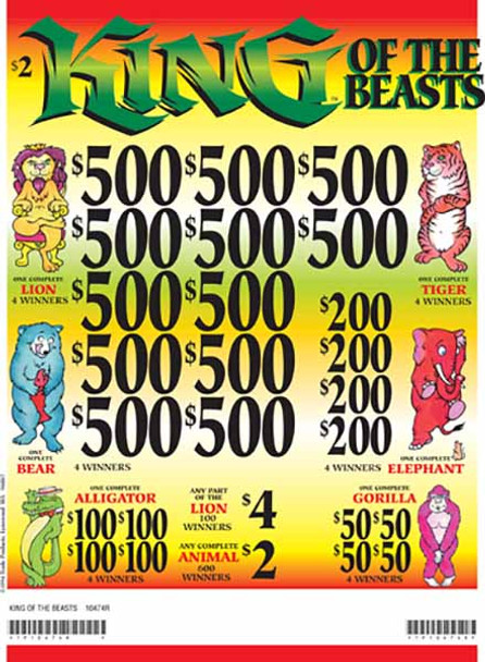 King of the Beasts 3/5W $2 12@$500 $2B 26% 6060