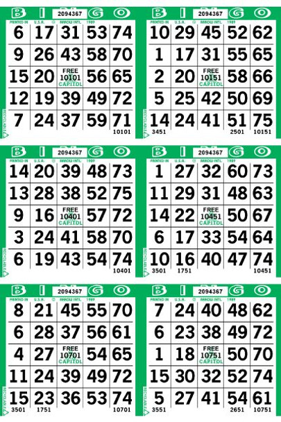 Capitol 6 ON V 1 UP L 1-9000 B GREEN