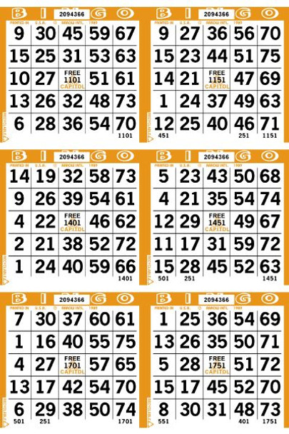 Capitol 6 ON V 1 UP L 45001-54000 B ORANGE