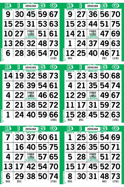 Capitol 6 ON V 1 UP L 45001-54000 B GREEN