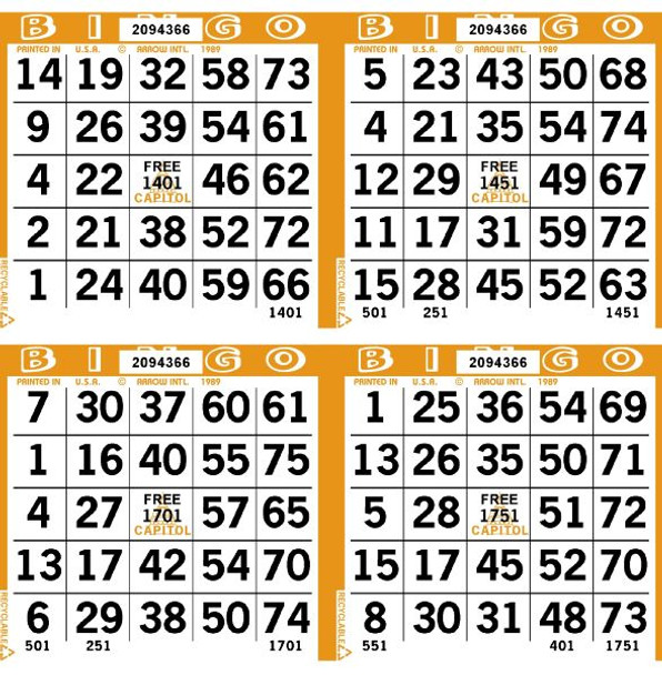 Capitol 4 ON SQ 1 UP L 18001-27000 B ORANGE