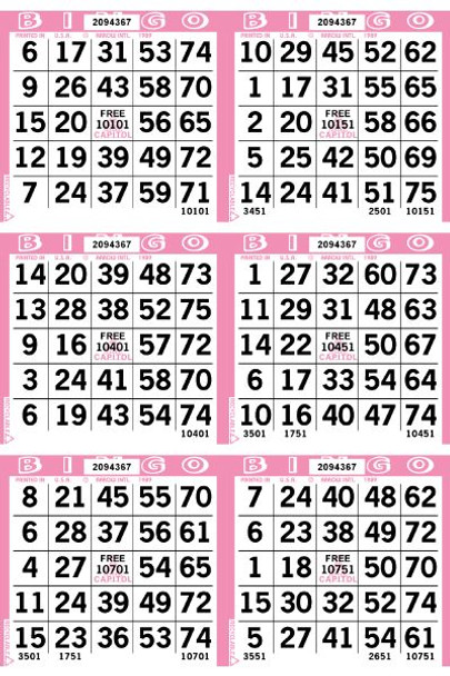 Capitol 6 ON V 1 UP L 27-36000 B PINK