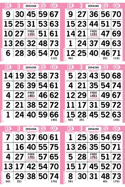 Capitol 6 ON V 1 UP L 1-9000 B PINK