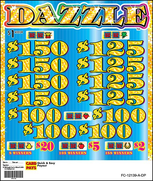 Dazzle 3W $1 12@$150 (4@$150) $2B 22% 3192