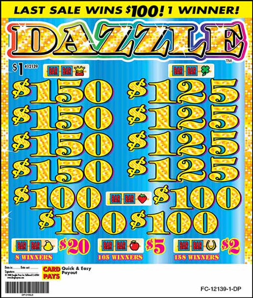 Dazzle 3W $1 12@$150 (4@$150) $2B 19% 3192 LS
