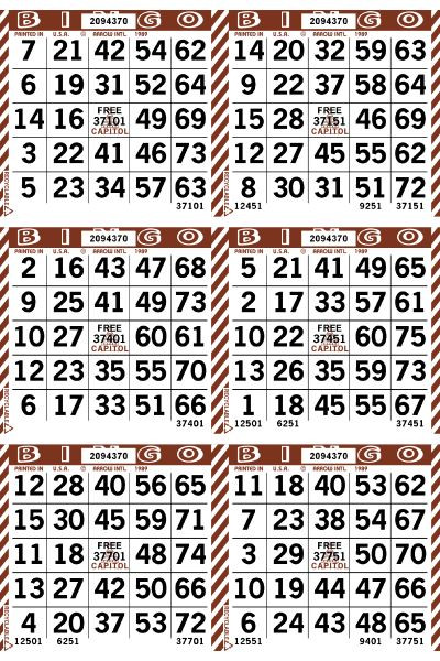 Capitol 6 ON V 1 UP L 45001-54000 BP BROWN