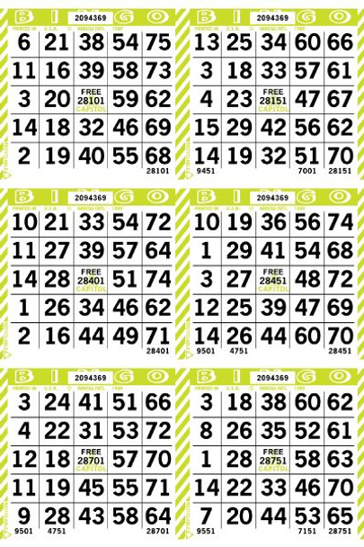 Capitol 6 ON V 1 UP L 45001-54000 BP LIME *