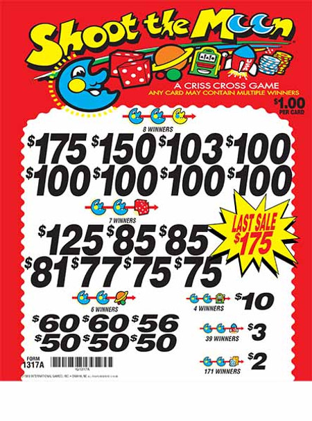Shoot the Moon 3W $1 8@$100 (1@$175) $2B 17% 3038 LS