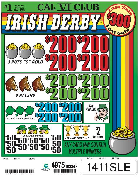 Irish Derby 5W $1 12@$200 $2B 22% 4975 LS