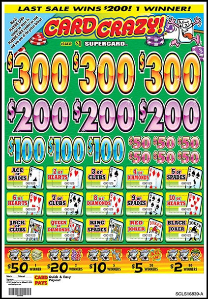 Card Crazy PK 3W $1 3@$300 $2B 19% 3360 LS
