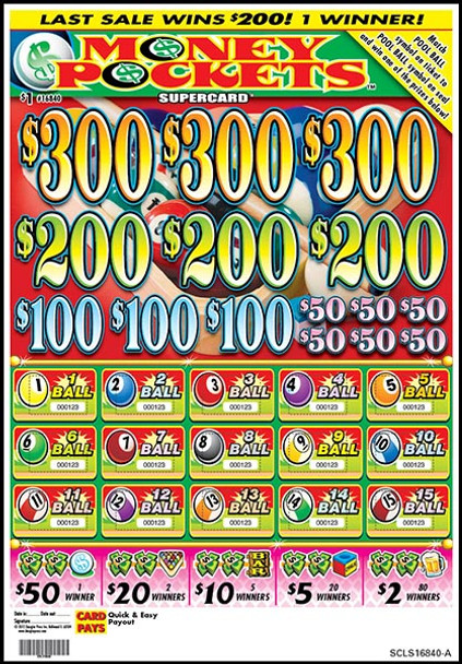 Money Pockets PK 3W $1 3@$300 $2B 19% 3360 LS