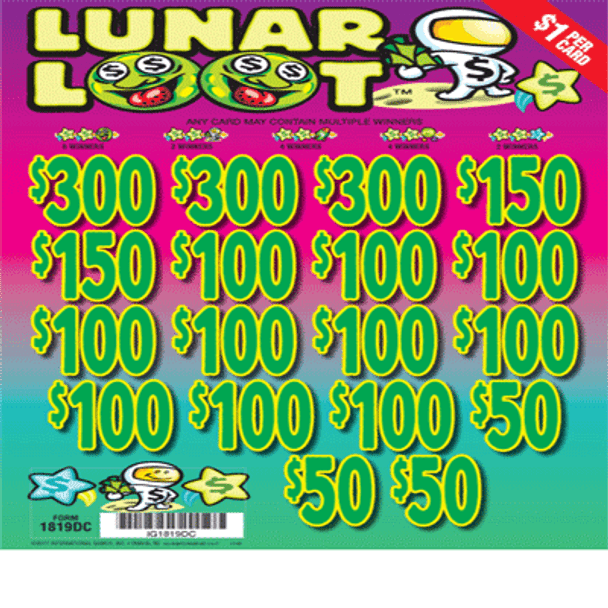 Lunar Loot Joe 3W $1 3@$300 $50B 25% 3136