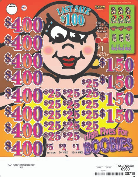 High Five For Boobies Big Pic 3W $1 8@$400 $1B 16% 6960 LS