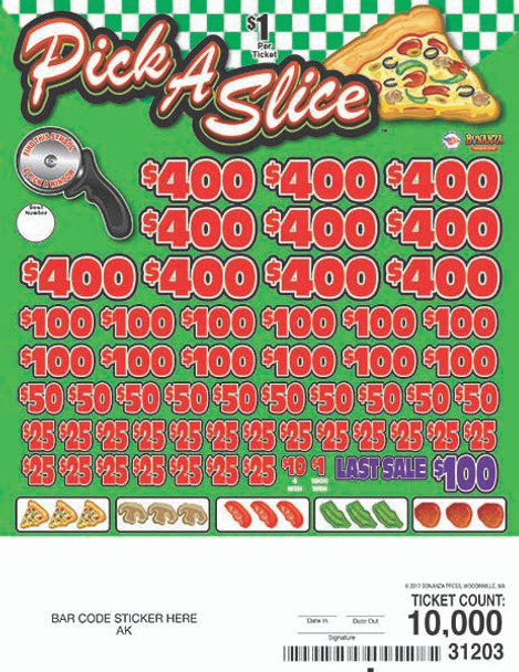 Pick a Slice Big Pic 3W $1 10@$400 $1B 19% 10000 LS