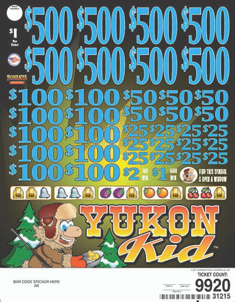 Yukon Kid Big Pic 3W $1 8@$500 $1B 24% 9920