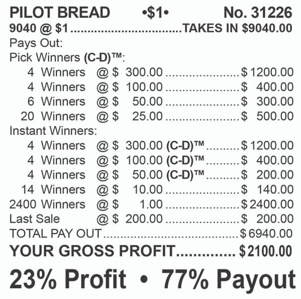 Pilot Bread Big Pic 3W $1 8@$300 $1B 23% 9040 LS