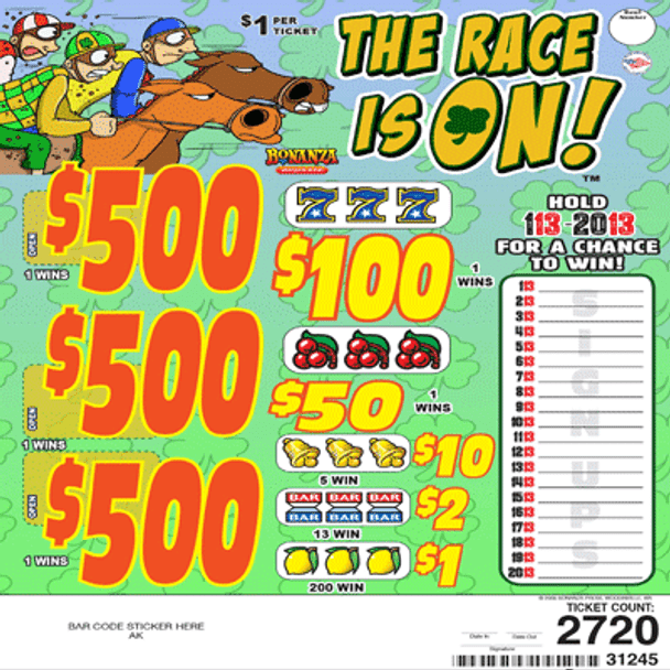The Race Is On! Seal 3W $1 3@$500 $1B 29% 2720