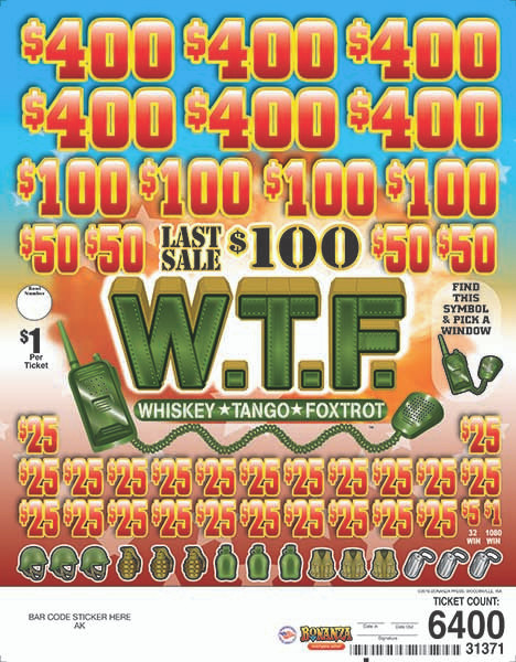 Whiskey Tango Foxtrot Big Pic 3W $1 6@$400 $1B 23% 6400 LS
