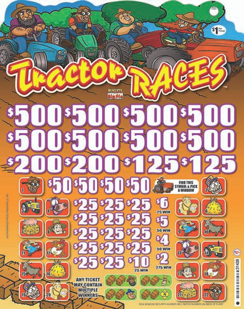 Tractor Races Big Pic 3W $1 8@$500 $2B 23% 8560