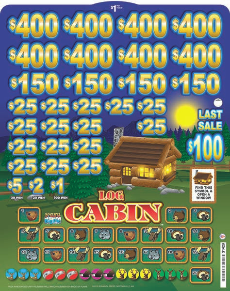 Log Cabin Big Pic 3W $1 8@$400 $1B 23% 6960 LS