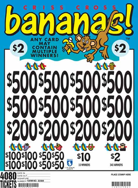 Bananas 3W $2 8@$500 $2B 24% 4080