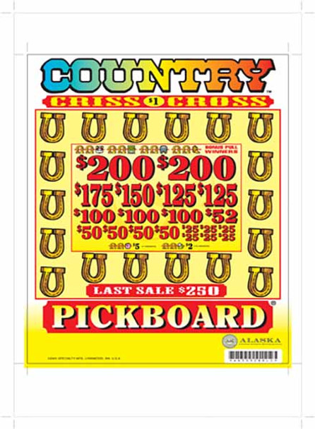 Country Criss Cross PK 3W $1 11@$100 (2@$200) $2B 19% 3080 LS