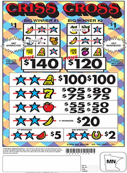 Criss Cross 3W $1 4@100 (1@$140) $2B 25% 2520