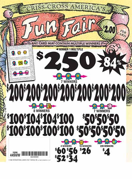 Fun Fair 3W $2 8@$200 (1@$250) $4B 16% 2548