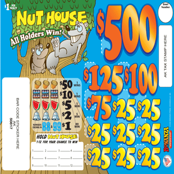 Nut House Seal 5W $1 1@$500 $1B 28% 1624 All Holders Win