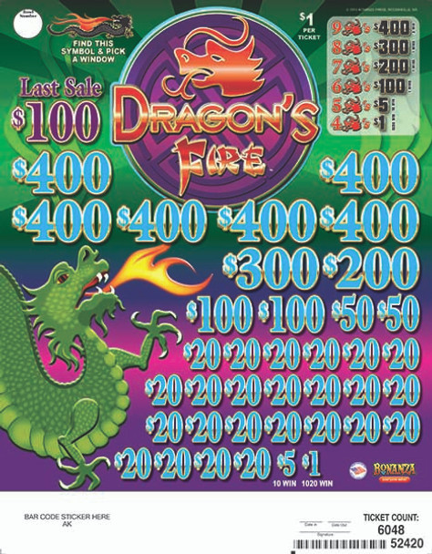 Dragon's Fire Big Pic 5W $1 6@$400 $1B 20% 6048 LS
