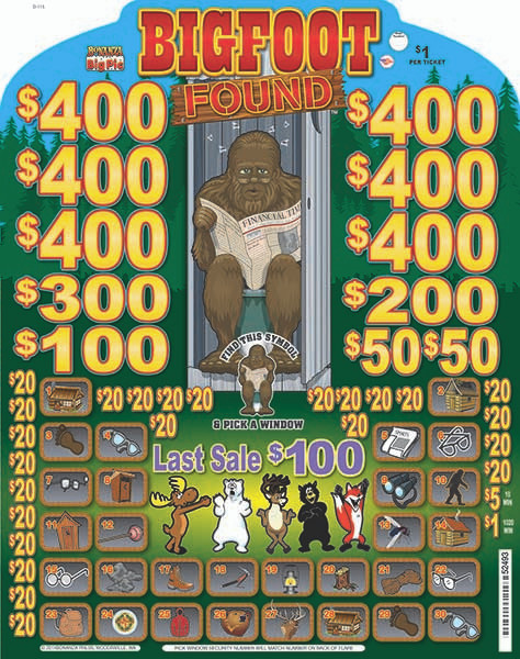 Bigfoot Found Big Pic 3/5W $1 6@$400 $1B 21% 6048 LS