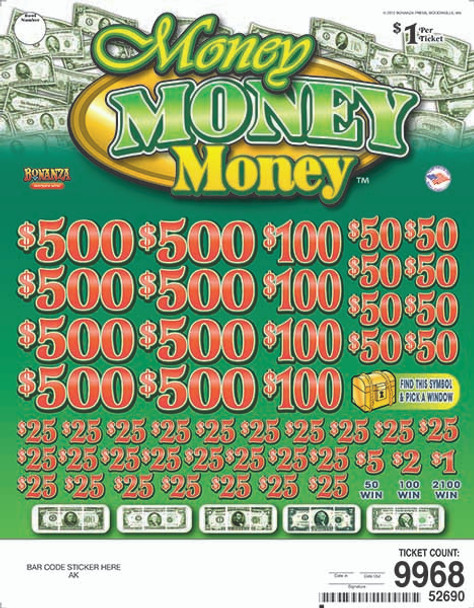 Money Money Money Big Pic 3/5W $1 8@$500 $1B 20% 9968