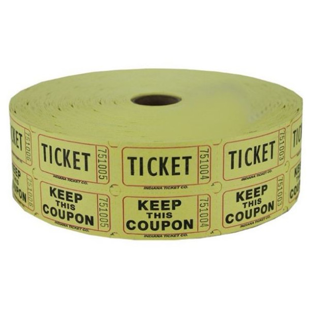 DOUBLE ROLL TICKETS 2000 COUNT YELLOW