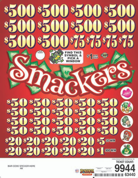Smackers Big Pic Chip $1 10@$500 $1B 24% 9944