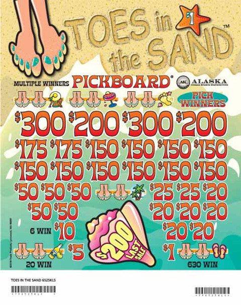 Toes In the Sand PK 3W $1 18@$150 (2@$300) $1B 20% 5320 LS