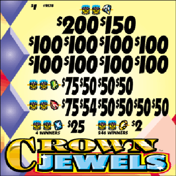 Crown Jewels 3W $1 12@$100 (1@$200) $2B 22% 2940
