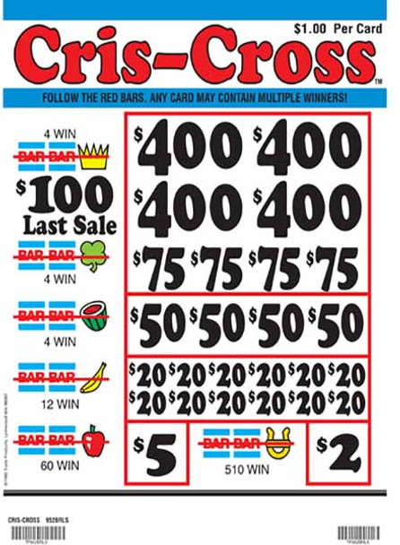 Criss Cross 3W $1 4@$400 $2B 22% 4800 LS