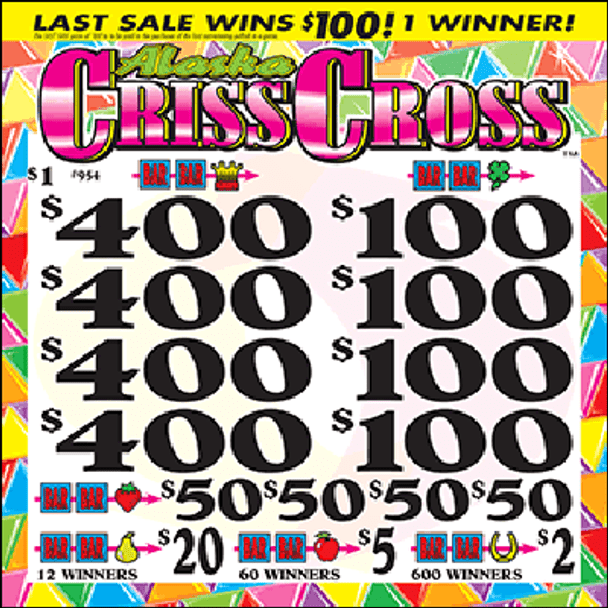 AK Criss Cross 3W $1 4@$400 $2B 18% 4900 LS
