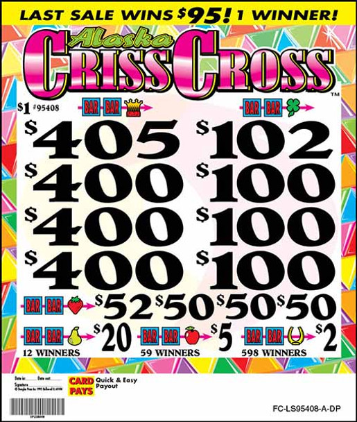 AK Criss Cross 3W $1 4@$400 $2B 21% 5124 LS
