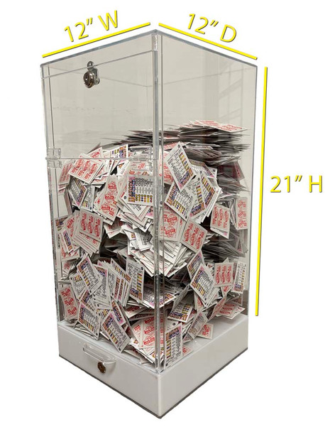 Colman Standard 12x12x21 Locking Pulltab Dispenser with Locking Drawer